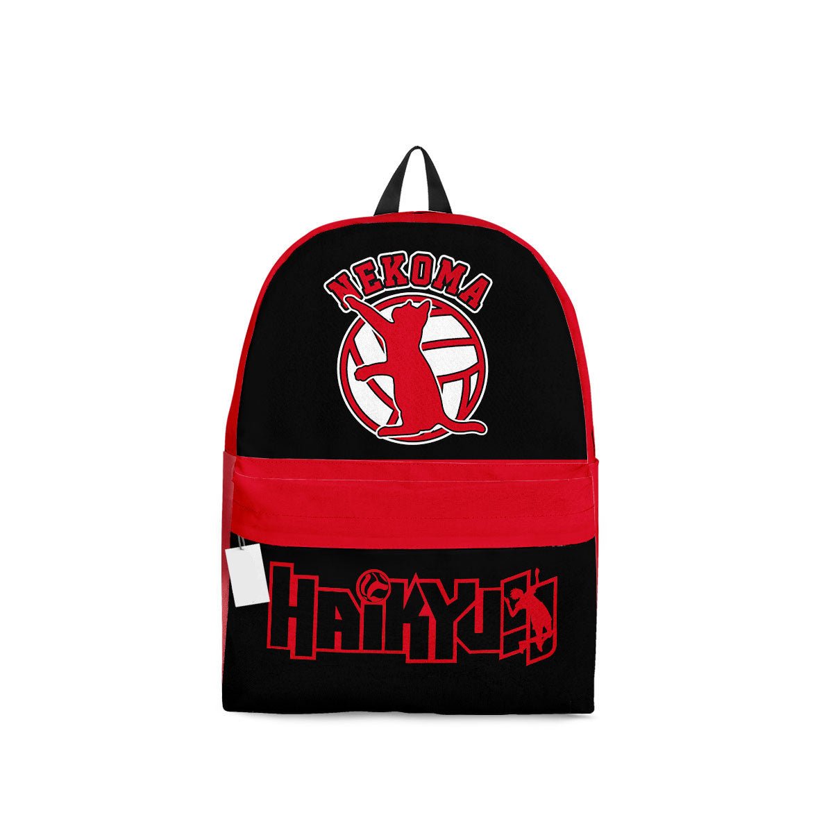 Haikyuu Backpack Haikyuu Nekoma Team Symbol Backpacks Red Black