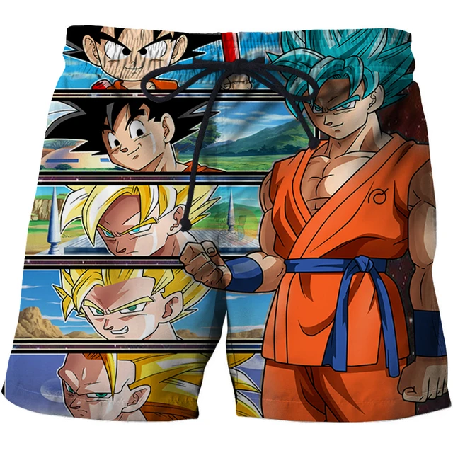 Dragon Ball Shorts Dragon Ball Goku Versions Graphic Beach Shorts Colorful