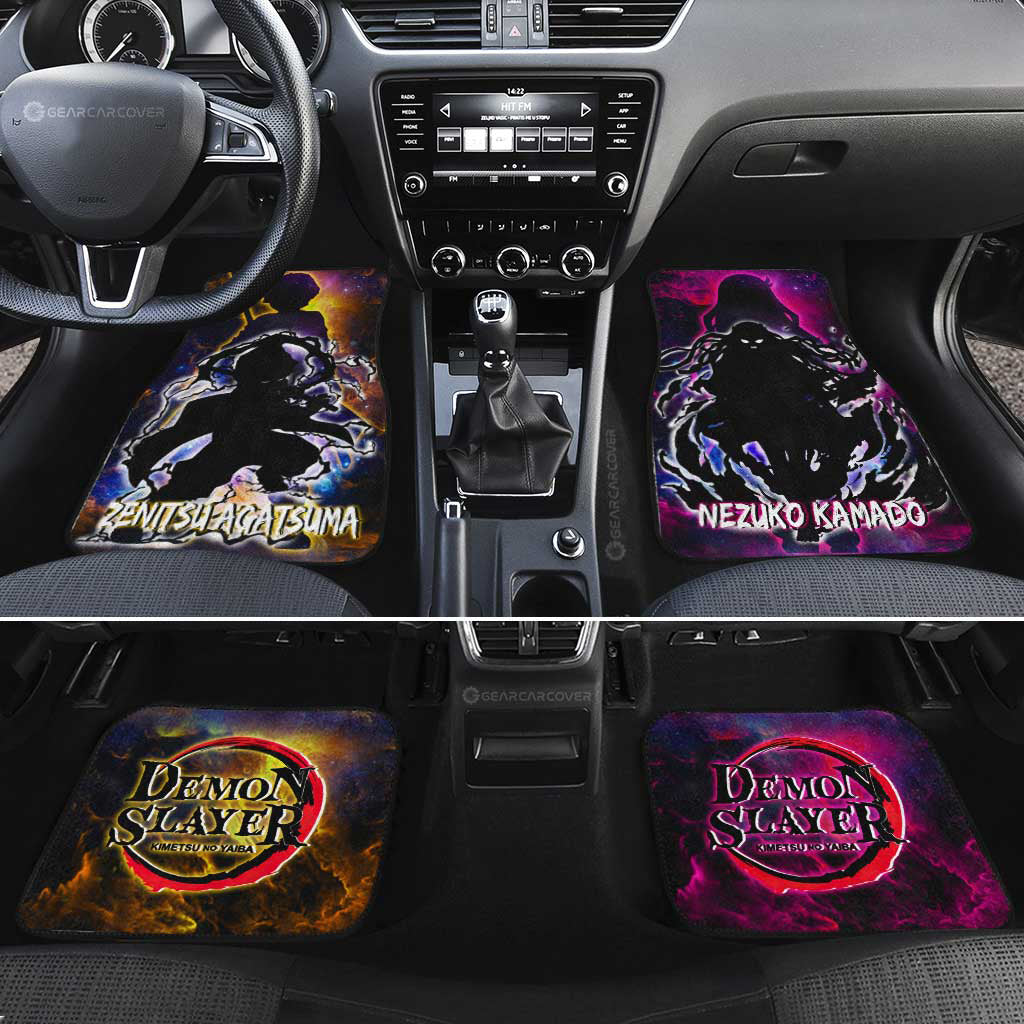 Demon Slayer Car Mats Nezuko And Zenitsu Car Floor Mats Demon Slayer Anime Floor Mats