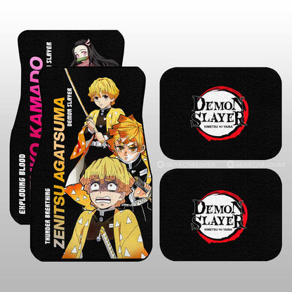 Demon Slayer Car Mats Nezuko And Zenitsu Car Floor Mats Demon Slayer Car Floor Mats