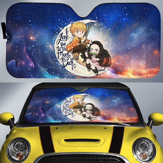 Nezuko And Zenitsu Car Sunshade Custom Car Accessories