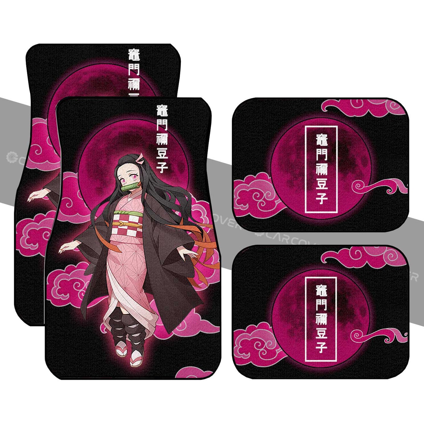 Demon Slayer Car Mats Nezuko Car Floor Mats Demon Slayer Car Floor Mats