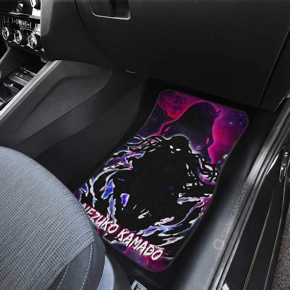 Demon Slayer Car Mats Nezuko Car Floor Mats Demon Slayer Anime Silhouette Style Floor Mats