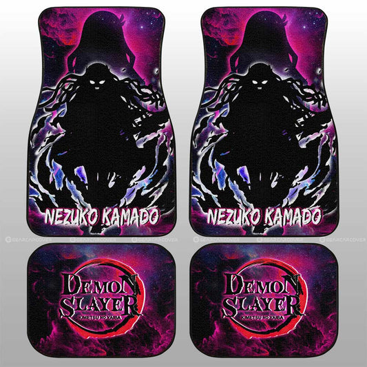 Demon Slayer Car Mats Nezuko Car Floor Mats Demon Slayer Anime Silhouette Style Floor Mats