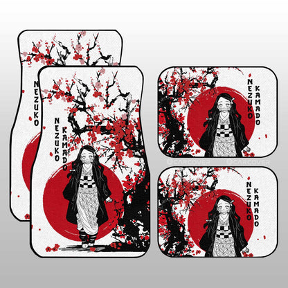 Demon Slayer Car Mats Nezuko Car Floor Mats Japan Style Car Floor Mats