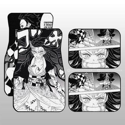 Demon Slayer Car Mats Nezuko Car Floor Mats Kimetsu No Yaiba Manga Car Floor Mats