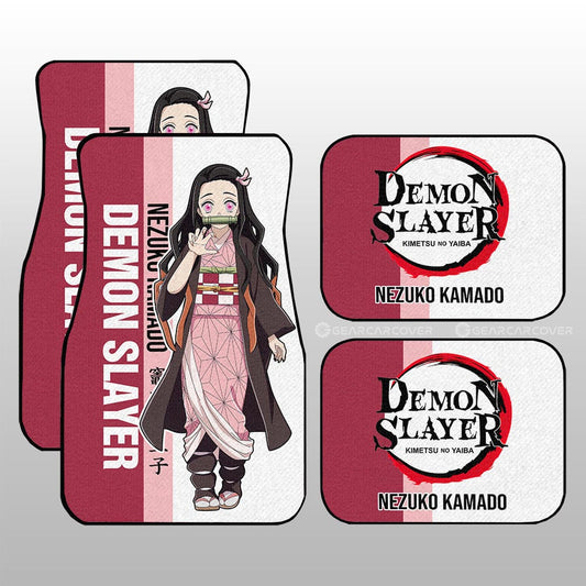 Demon Slayer Car Mats Nezuko Kamado Car Floor Mats Car For Fans Floor Mats