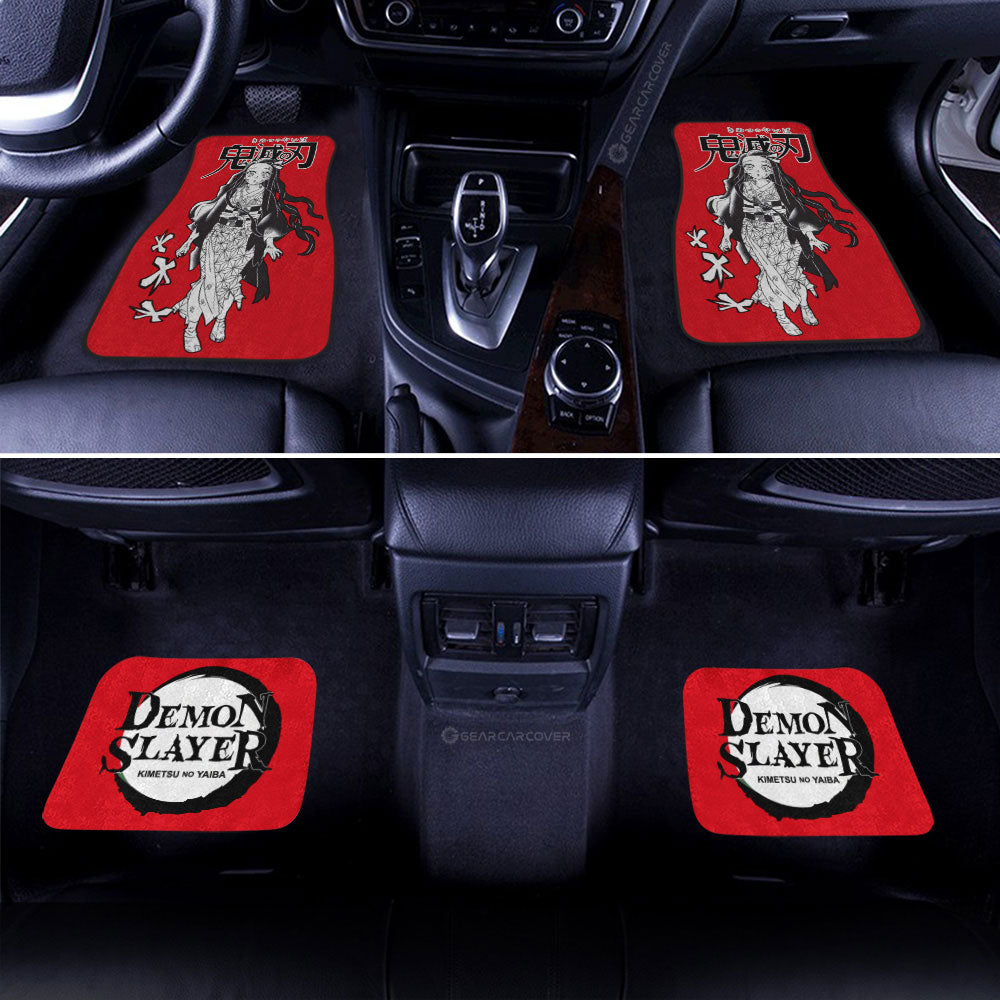 Demon Slayer Car Mats Nezuko Kamado Car Floor Mats Car Manga Style For Fans Floor Mats