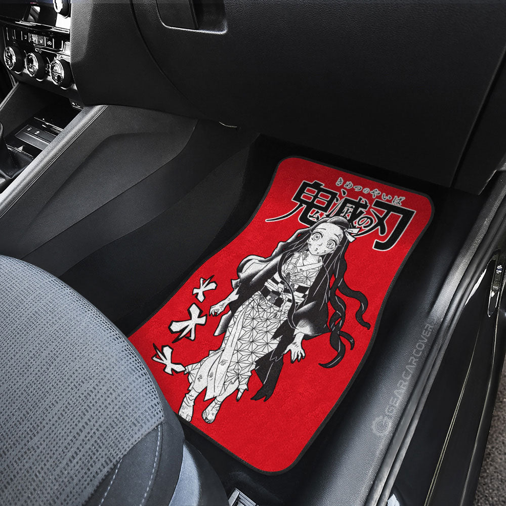 Demon Slayer Car Mats Nezuko Kamado Car Floor Mats Car Manga Style For Fans Floor Mats