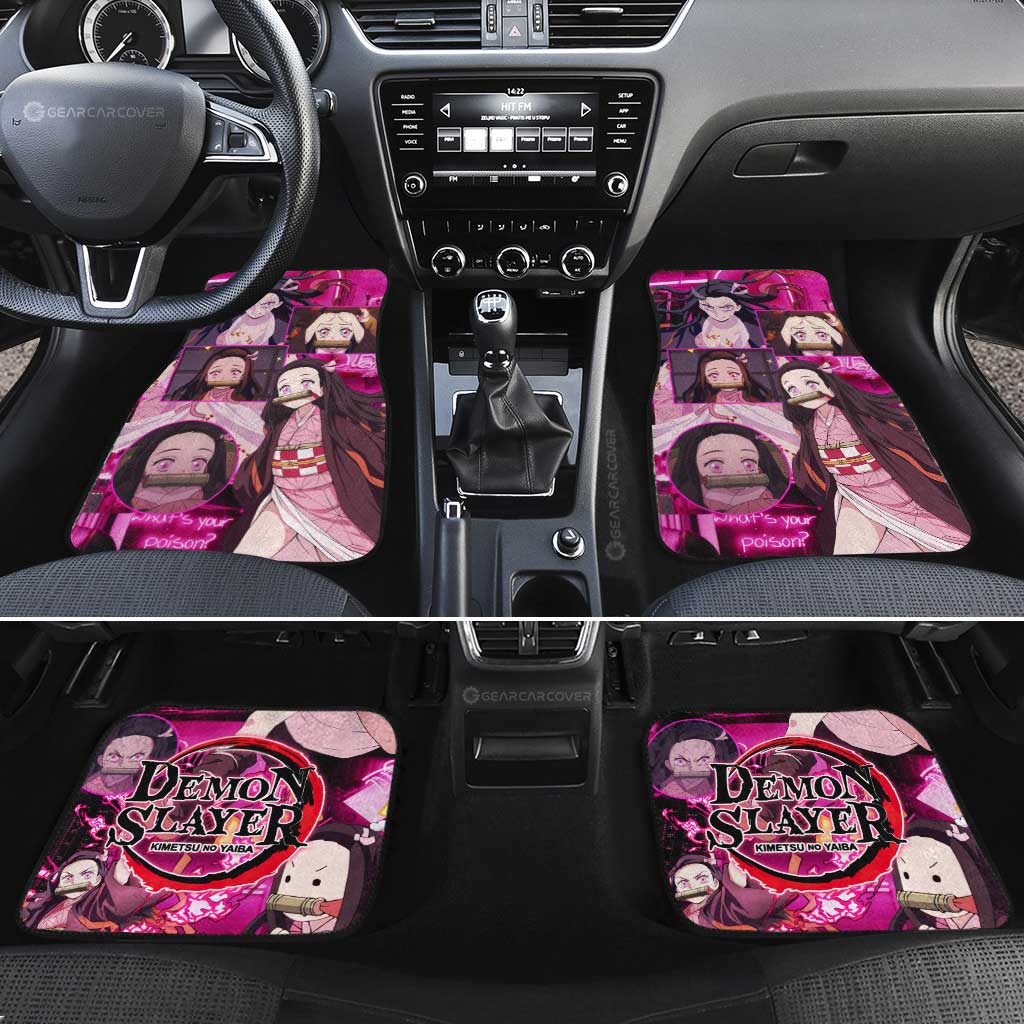 Demon Slayer Car Mats Nezuko Kamado Car Floor Mats Demon Slayer Anime Floor Mats