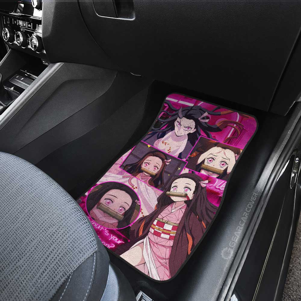 Demon Slayer Car Mats Nezuko Kamado Car Floor Mats Demon Slayer Anime Floor Mats