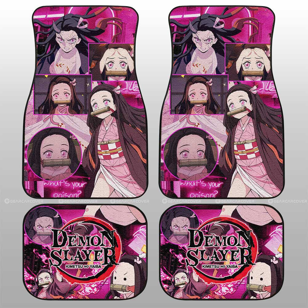 Demon Slayer Car Mats Nezuko Kamado Car Floor Mats Demon Slayer Anime Floor Mats