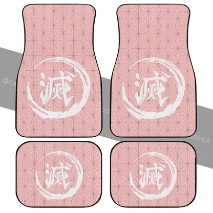 Demon Slayer Car Mats Nezuko Uniform Car Floor Mats Demon Slayer Car Floor Mats