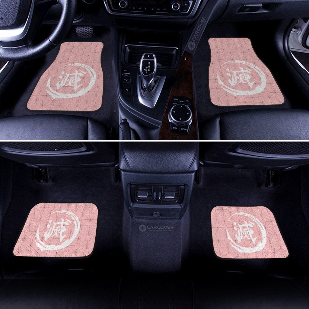 Demon Slayer Car Mats Nezuko Uniform Car Floor Mats Demon Slayer Car Floor Mats