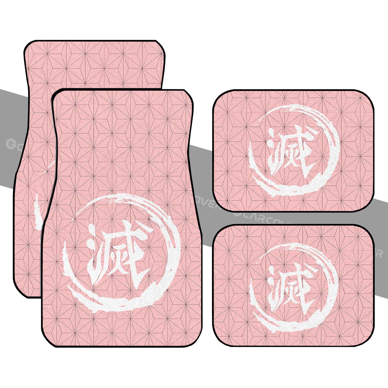 Demon Slayer Car Mats Nezuko Uniform Car Floor Mats Demon Slayer Car Floor Mats