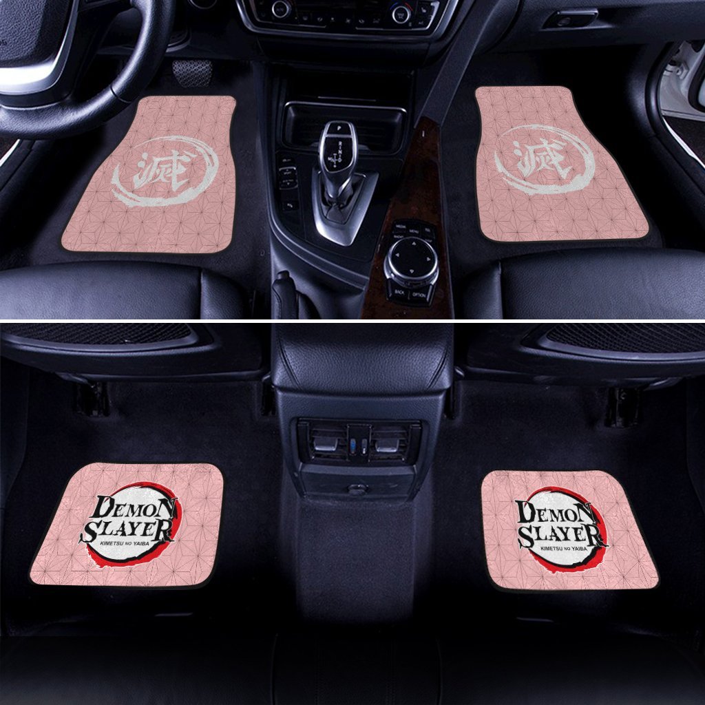 Demon Slayer Car Mats Nezuko Uniform Car Floor Mats Demon Slayer Anime Car Perfect Gift For Fan Floor Mats