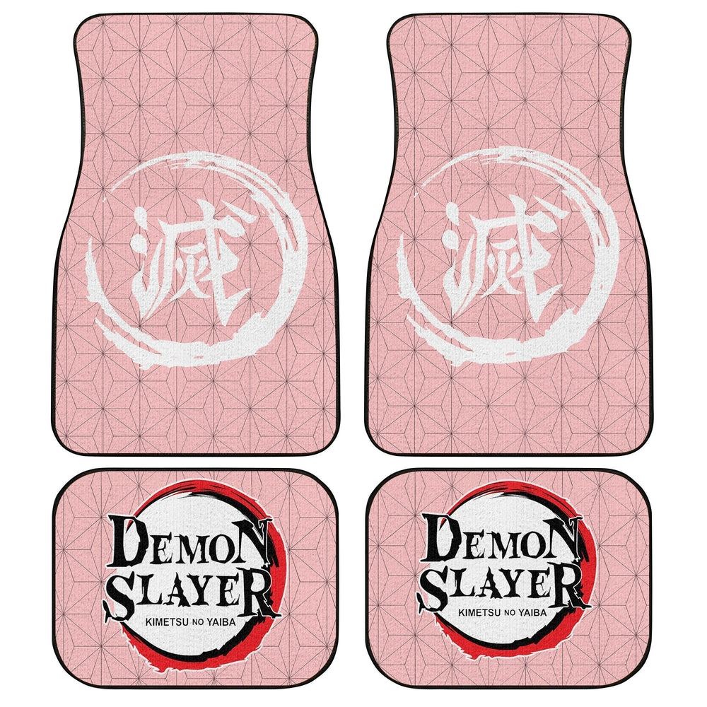 Demon Slayer Car Mats Nezuko Uniform Car Floor Mats Demon Slayer Anime Car Perfect Gift For Fan Floor Mats