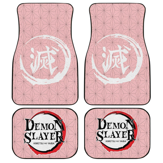 Demon Slayer Car Mats Nezuko Uniform Car Floor Mats Demon Slayer Anime Car Perfect Gift For Fan Floor Mats