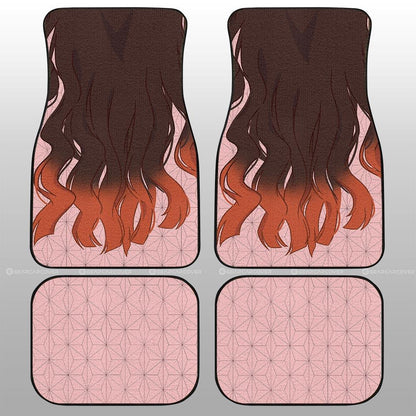 Demon Slayer Car Mats Nezuko Uniform Car Floor Mats Hairstyle Car Interior Floor Mats