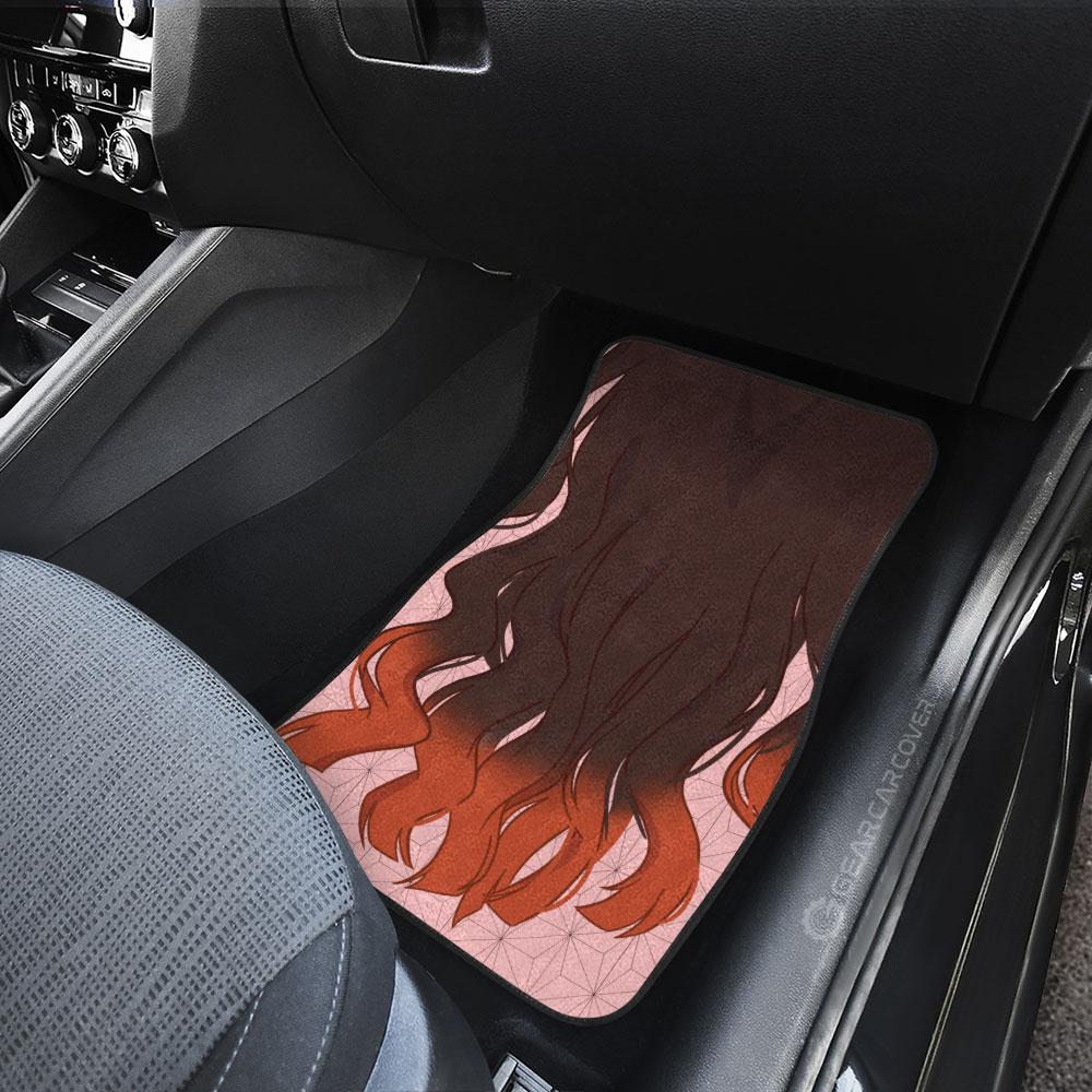 Demon Slayer Car Mats Nezuko Uniform Car Floor Mats Hairstyle Car Interior Floor Mats