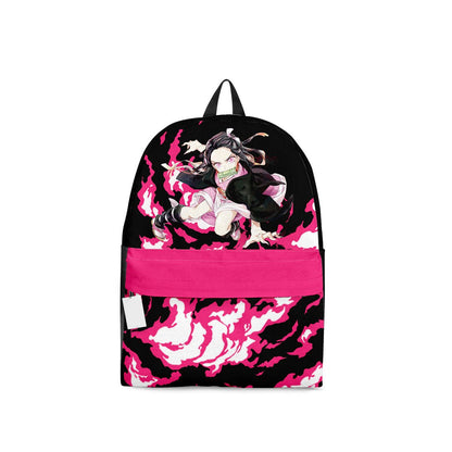 Demon Slayer Backpack Nezuko Blood Demon Graphic Backpacks Black Pink