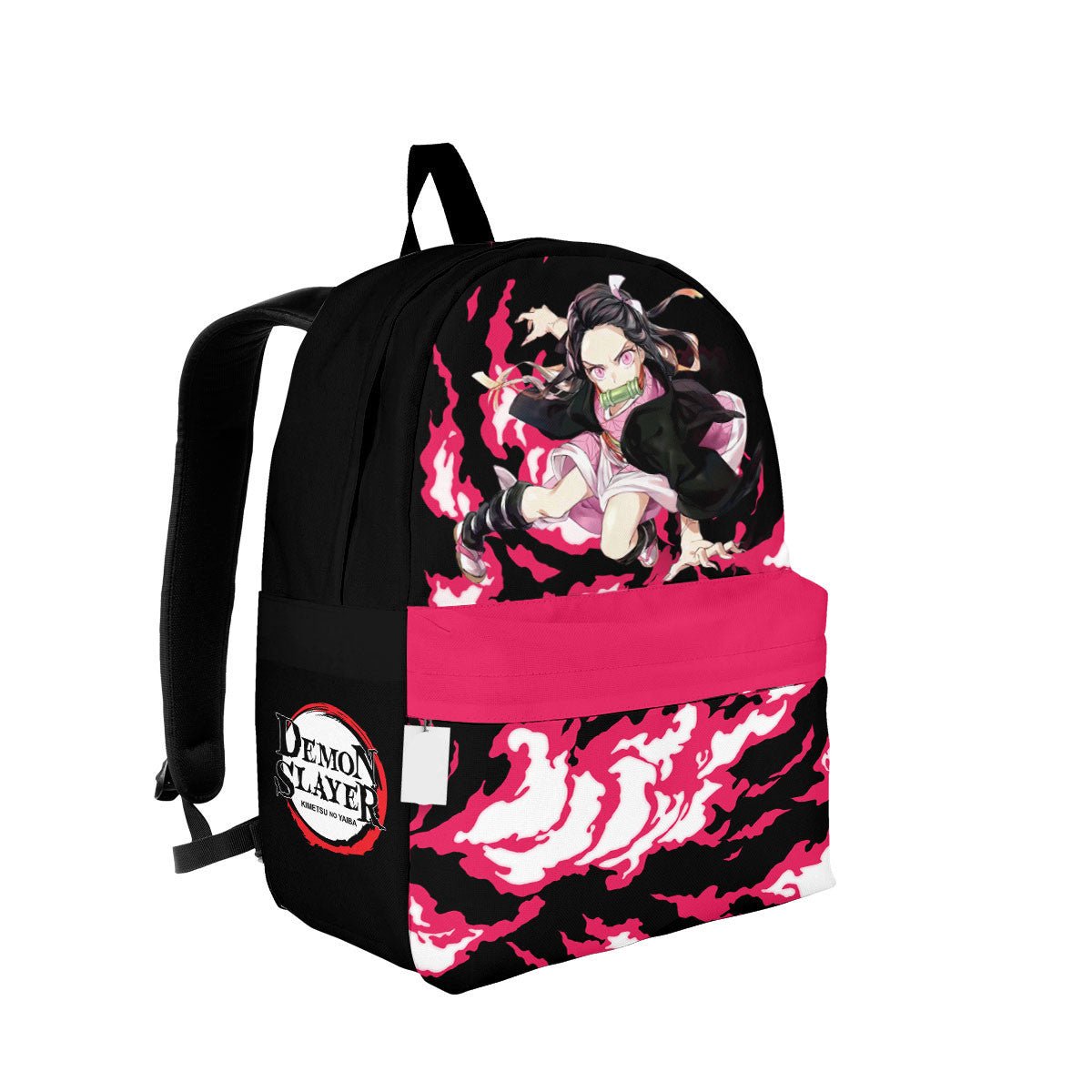 Demon Slayer Backpack Nezuko Blood Demon Graphic Backpacks Black Pink