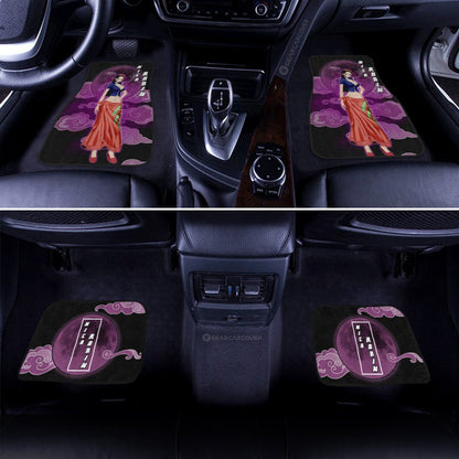 One Piece Car Mats Nico Robin Graphic Cloud And Moon Pattern Car Floor Mats Black Pink