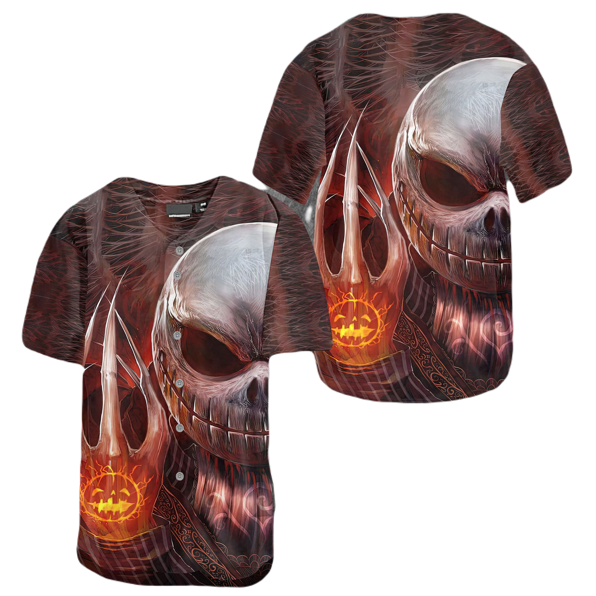 TNBC Baseball Jersey Scary Jack Pumkin King Jersey Shirt Brown Unisex