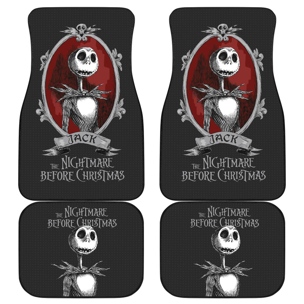 TNBC Car Floor Mats Jack Skellington The Scary Portrait Car Mats