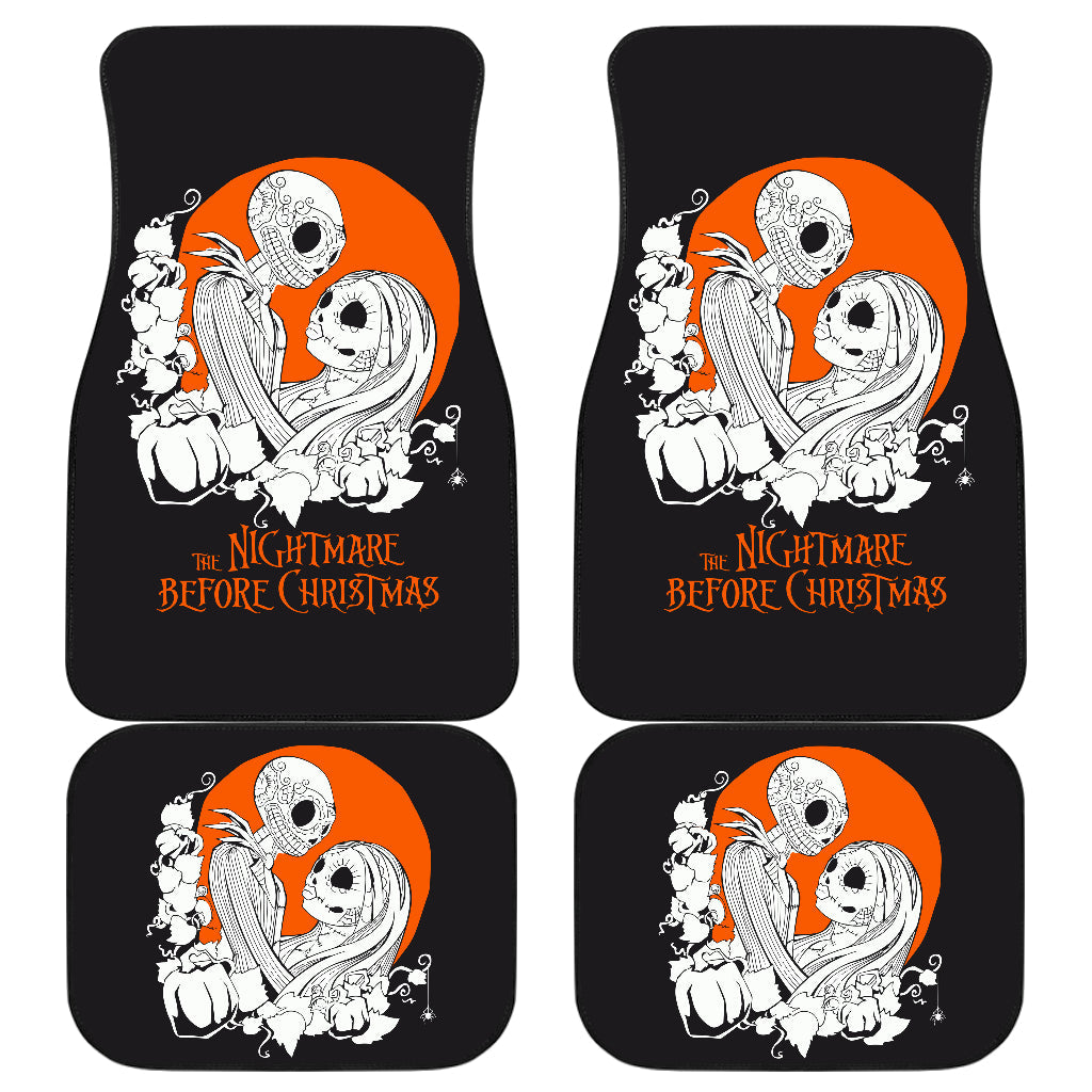 TNBC Car Floor Mats Jack And Sally Sugar Skull Style Car Mats