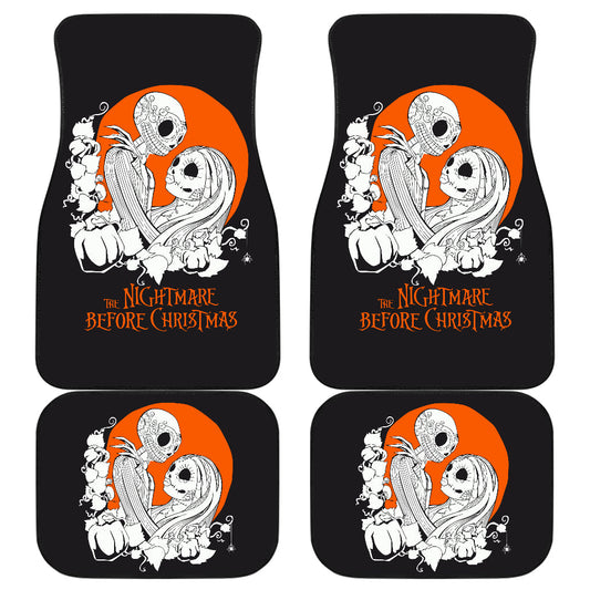 TNBC Car Floor Mats Jack And Sally Sugar Skull Style Car Mats