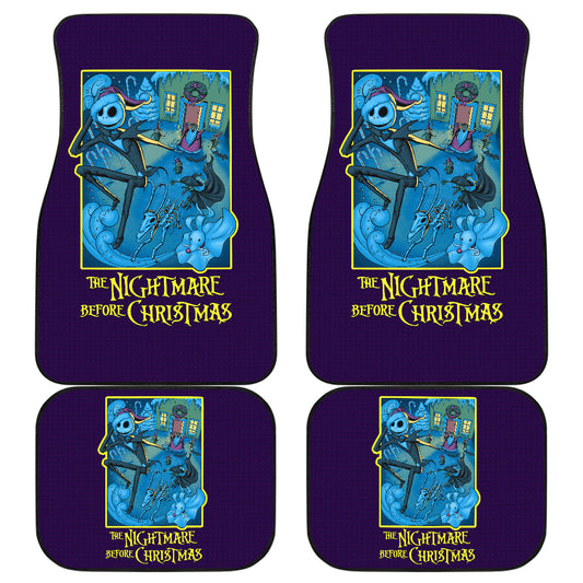 TNBC Car Floor Mats Jack And Zero Runs From Santa Claus Car Mats