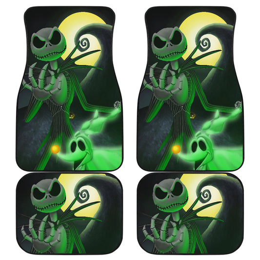 TNBC Car Floor Mats Jack And Zero Dog Green Light Graphic Car Mats