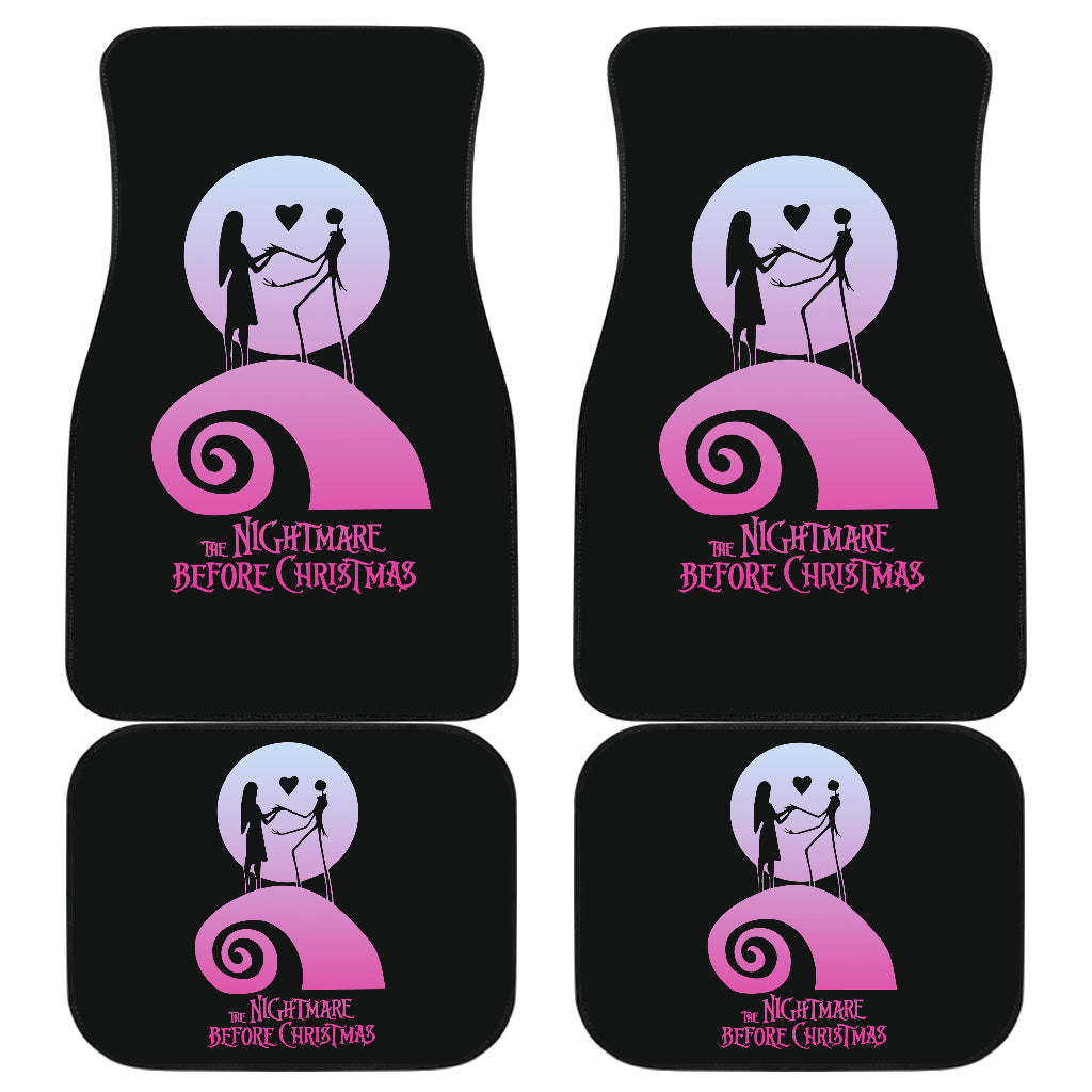 TNBC Car Floor Mats Jack And Sally Love In The Hill Car Mats