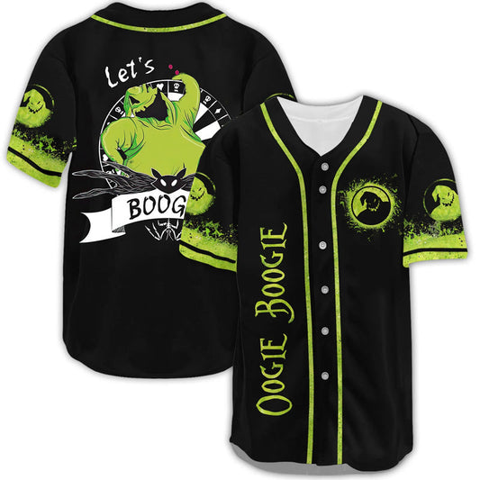 TNBC Baseball Jersey Let's Boogie Jersey Shirt Black Green Unisex Adult