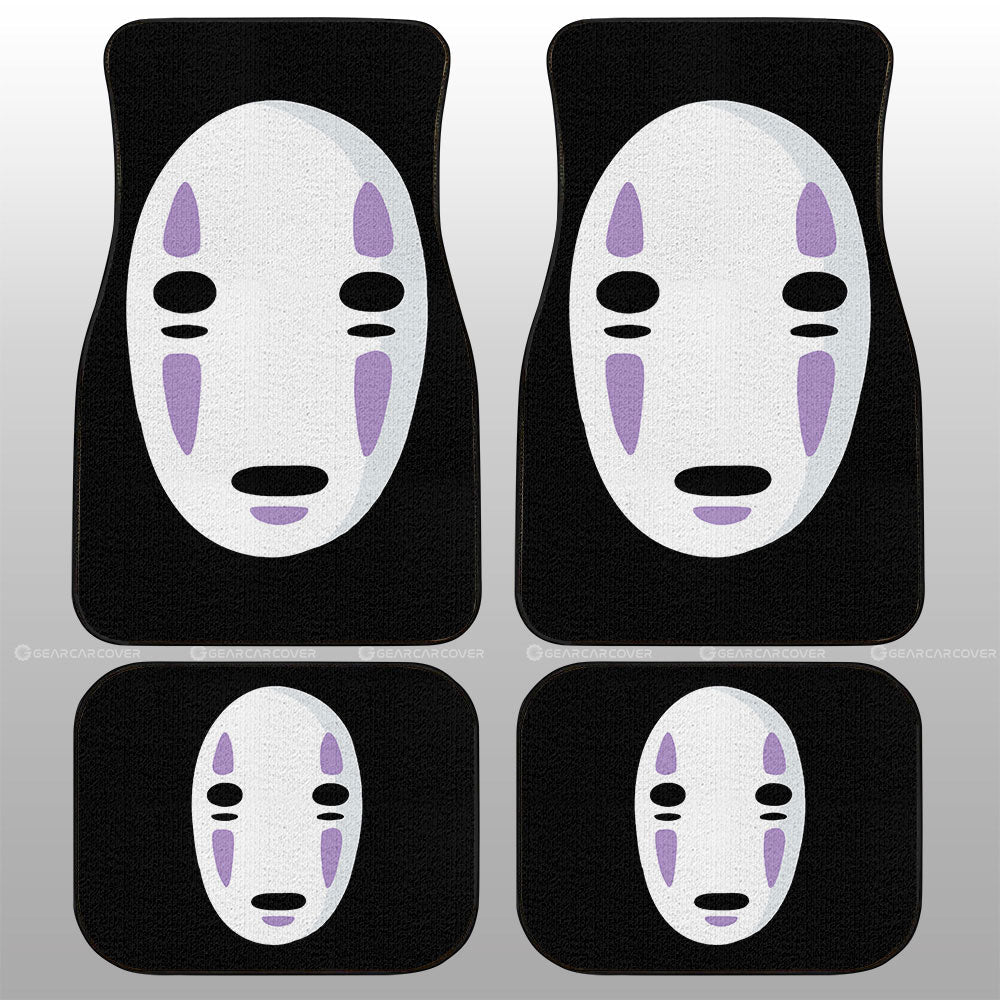 SGhibli Car Mats SGhibli Spirited Away No Face Car Floor Mat Black White