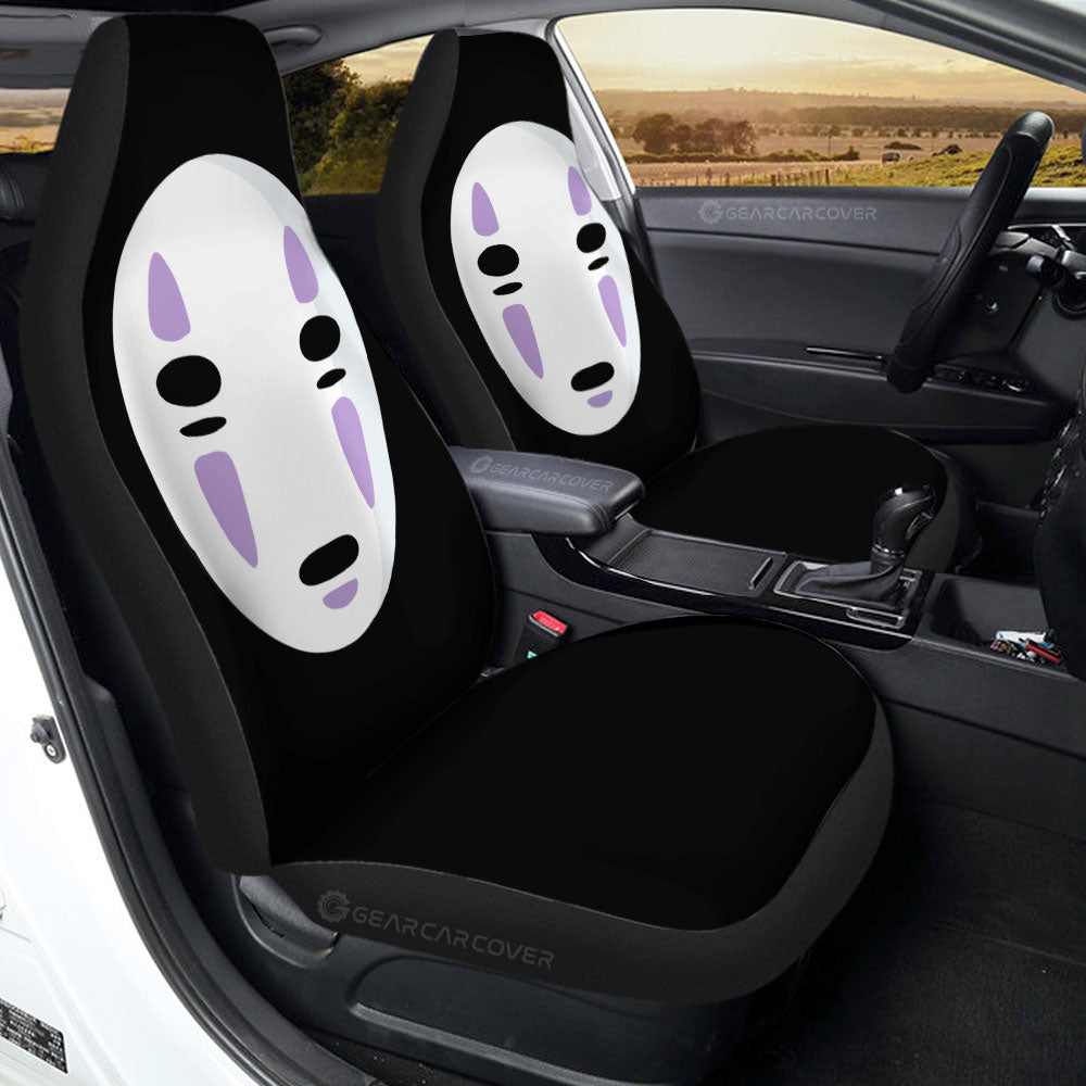 SGhibli Car Seat Covers No Face Body Cosplay Seat Covers Black White