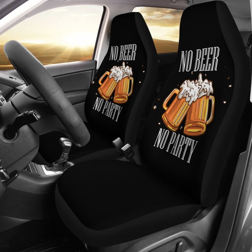 Beer Car Seat Covers No Beer No Party Seat Covers Black