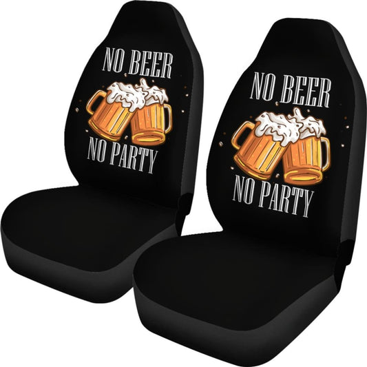 Beer Car Seat Covers No Beer No Party Seat Covers Black