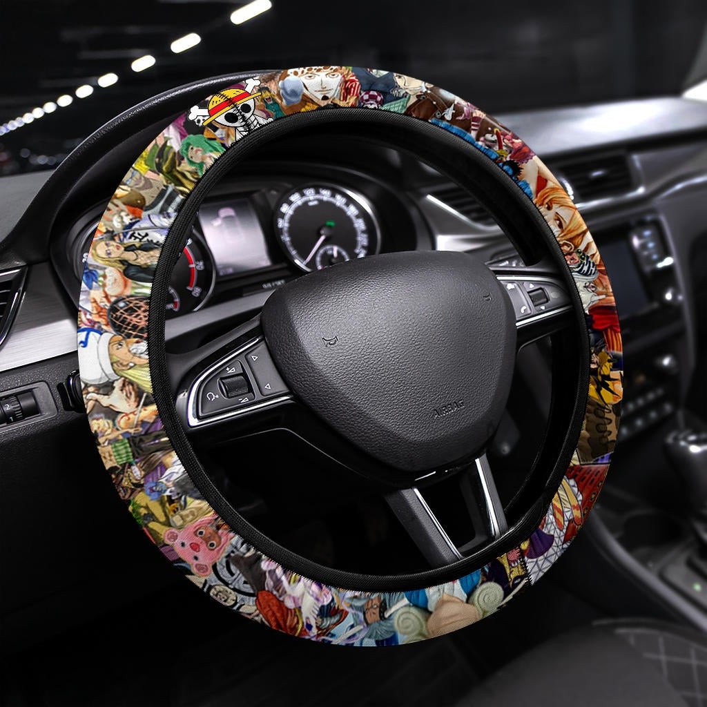 One Piece Steering Wheel Cover One Piece All Characters Driving Wheel Cover Colorful