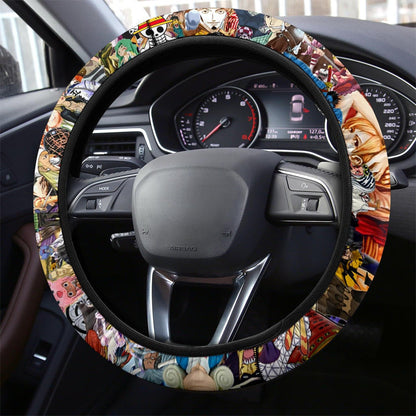 One Piece Steering Wheel Cover One Piece All Characters Driving Wheel Cover Colorful