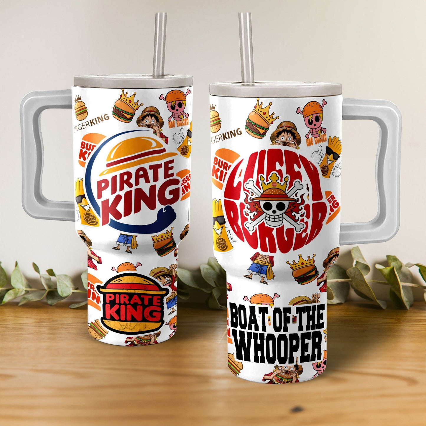 One Piece 40 Oz Tumbler Pirate King Boat Of The Whooper Tumbler 40 Oz White Orange