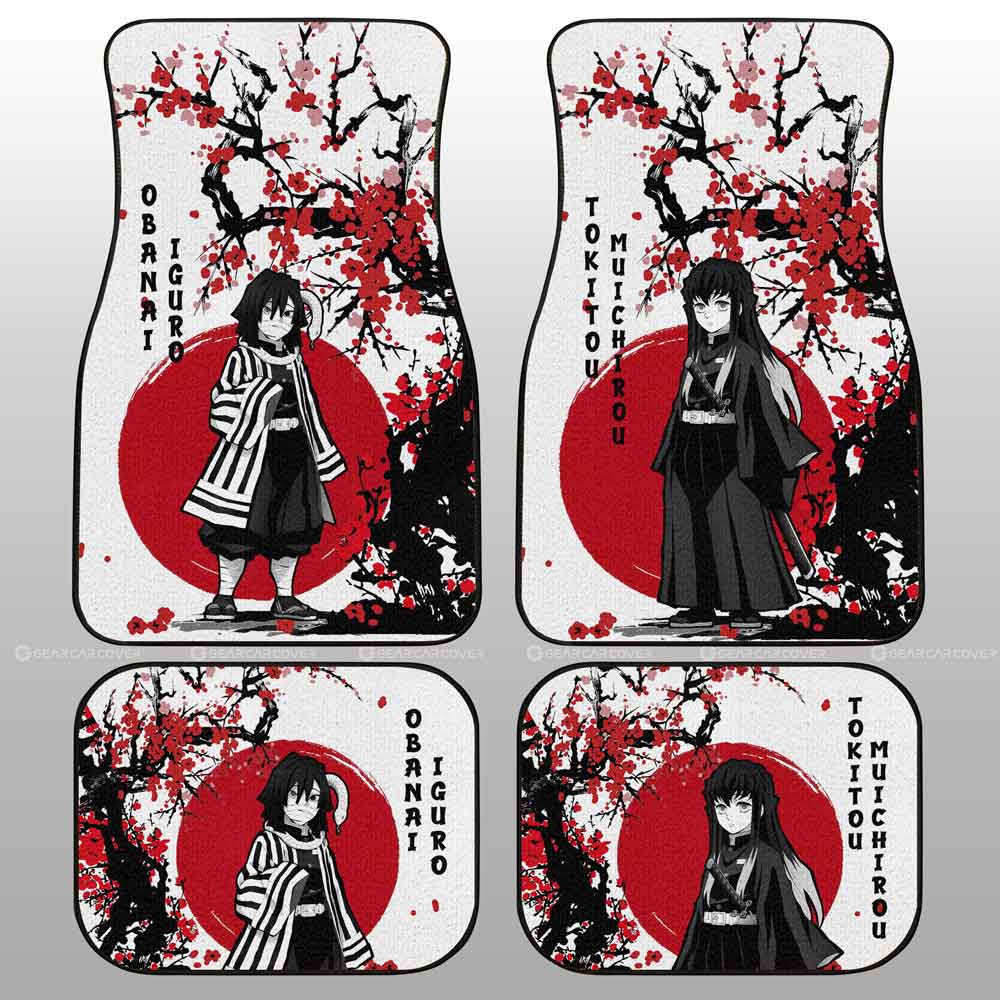 Demon Slayer Car Mats Obanai And Muichiro Car Floor Mats Japan Style s Floor Mats