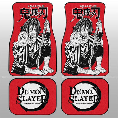 Demon Slayer Car Mats Obanai Iguro Car Floor Mats Car Manga Style For Fans Floor Mats