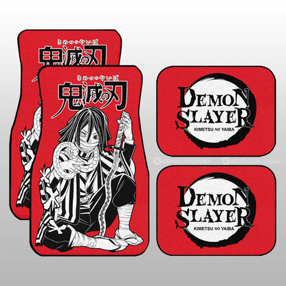 Demon Slayer Car Mats Obanai Iguro Car Floor Mats Car Manga Style For Fans Floor Mats