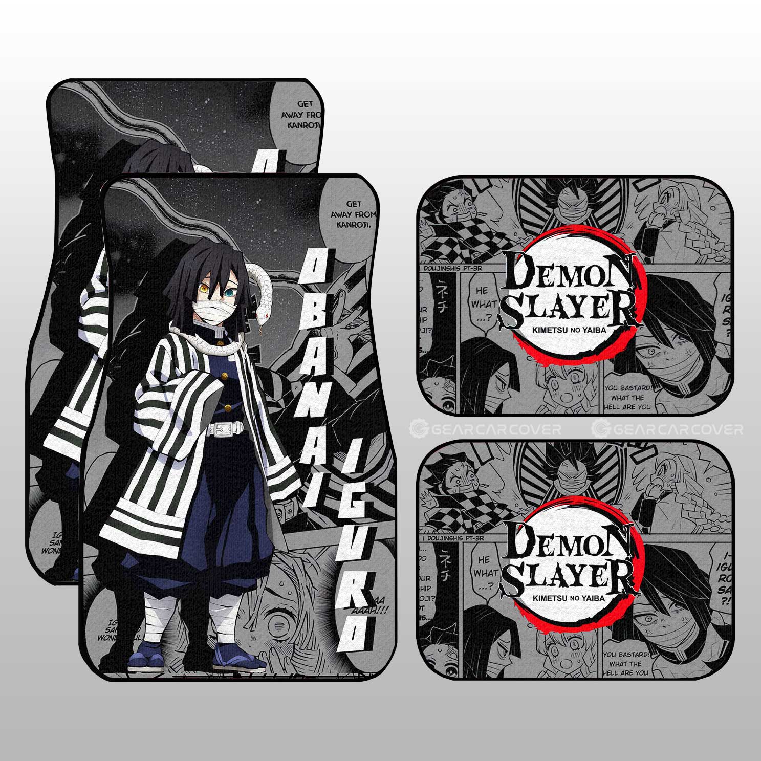 Demon Slayer Car Mats Obanai Iguro Car Floor Mats Mix Mangas Floor Mats