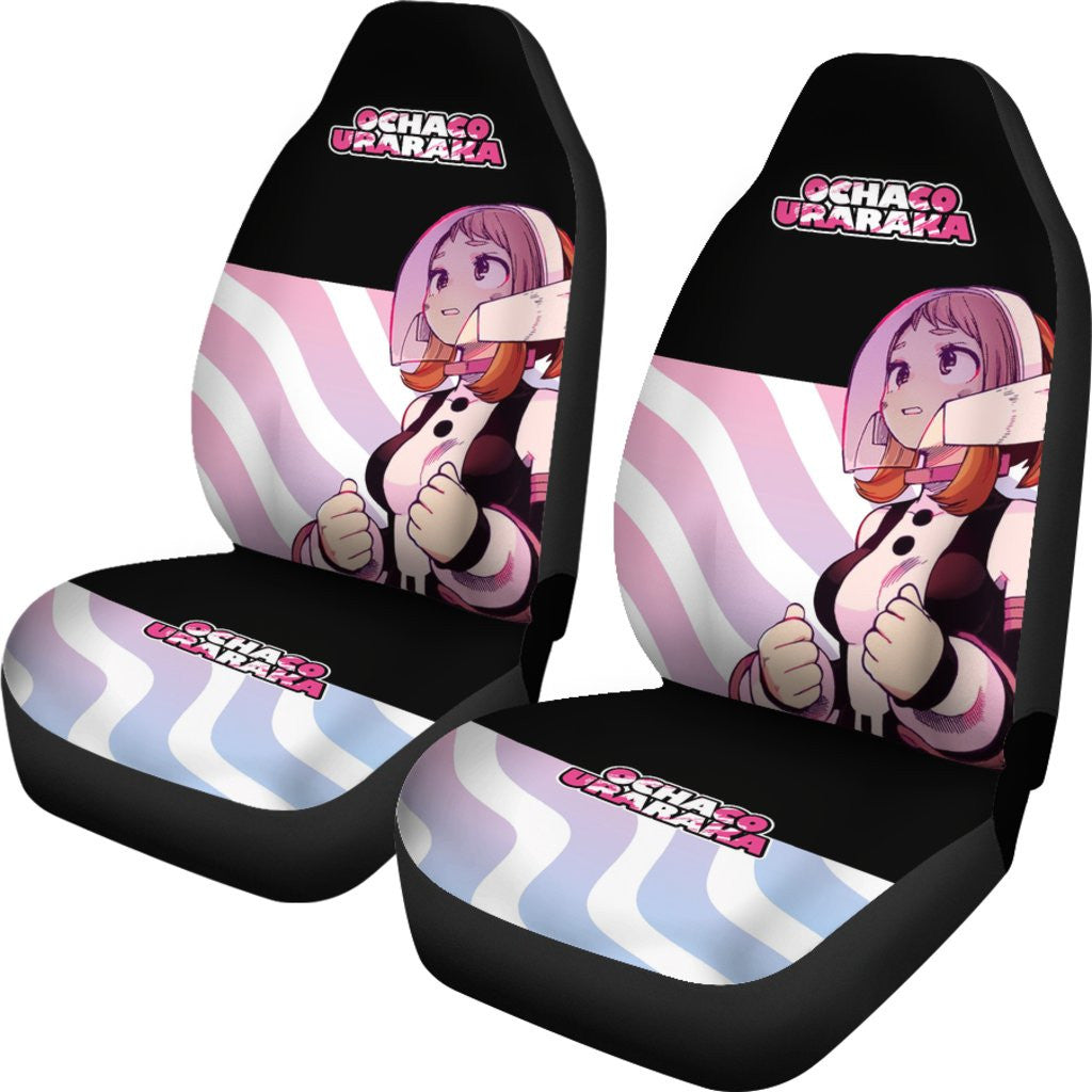 My Hero Academia Car Seat Covers Ochaco Uraraka Hero Suit Seat Covers Black Pink