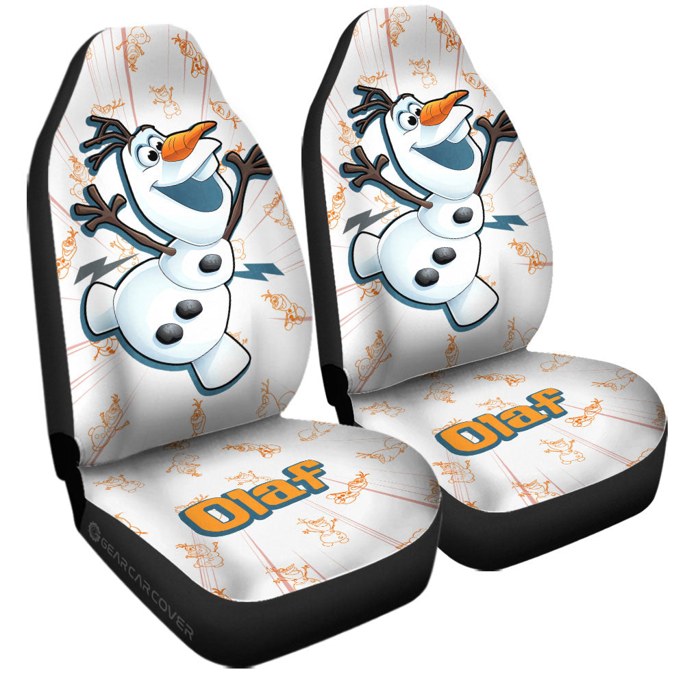 Frozen Car Seat Covers Frozen Olaf Character Pattern Seat Covers White Orange