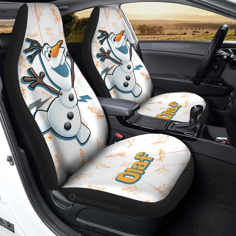 Frozen Car Seat Covers Frozen Olaf Character Pattern Seat Covers White Orange