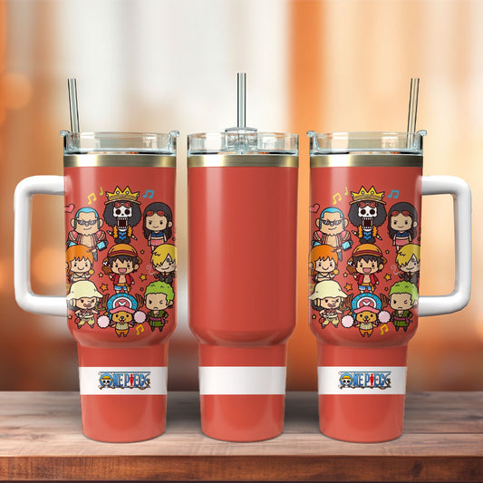 One Piece 40 Oz Tumbler One Piece Chibi Characters Tumbler 40 Oz Red